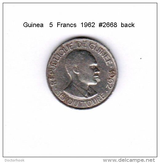 GUINEA    5  FRANCS  1962   (KM # 5) - Guinea