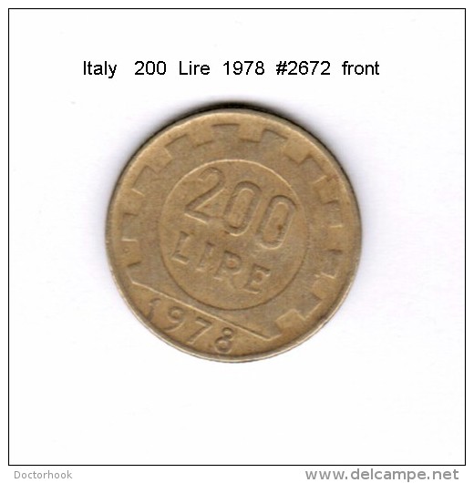 ITALY    200  LIRE  1978   (KM # 105) - 200 Lire