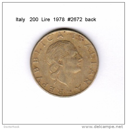 ITALY    200  LIRE  1978   (KM # 105) - 200 Lire