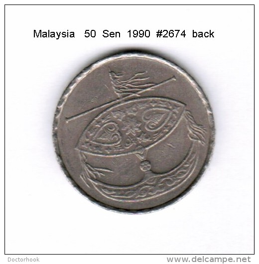 MALAYSIA    50  SEN  1990   (KM # 53) - Malaysia