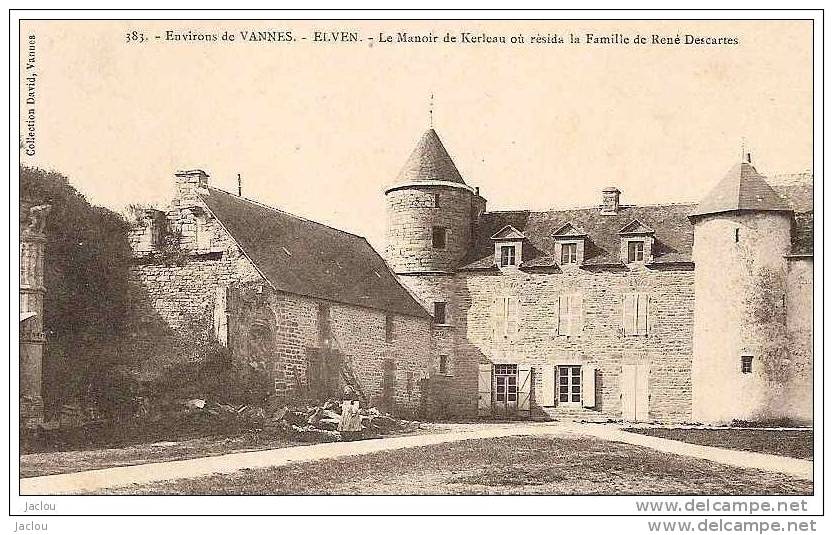 ELVEN MANOIR DE KERLEAU OU RESIDA LA FAMILLE DE RENE DESCARTES ,PERSONNAGE; REF 13269 - Elven