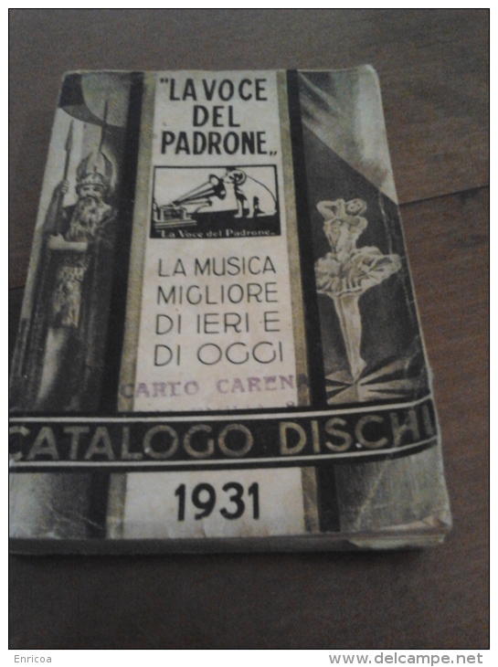 LA VOCE DEL PADRONE CATALOGO DISCHI 1931 - Musica