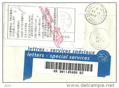 Belle Lettre Recommandée De Belize Adressée Au Japon, Deux Photos Recto-verso - Belize (1973-...)