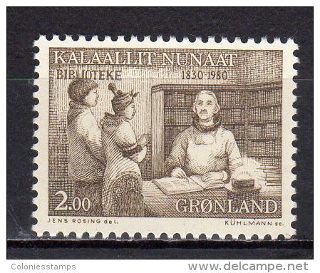 (SA0578) GREENLAND, 1980 (150th Anniversary Of Greenland Public Library Service). Mi # 123. MNH** Stamp - Ongebruikt