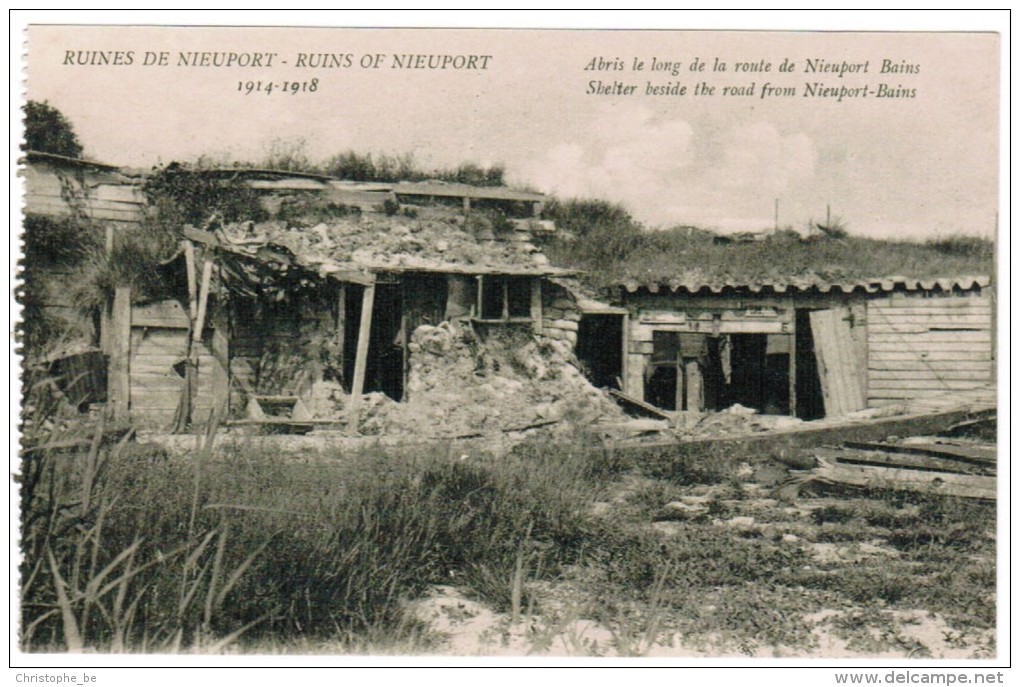 Nieuwpoort, Nieuport, Ruines De Nieuport, Abris Le Long De La Route De Nieuport Bains (pk12328) - Nieuwpoort