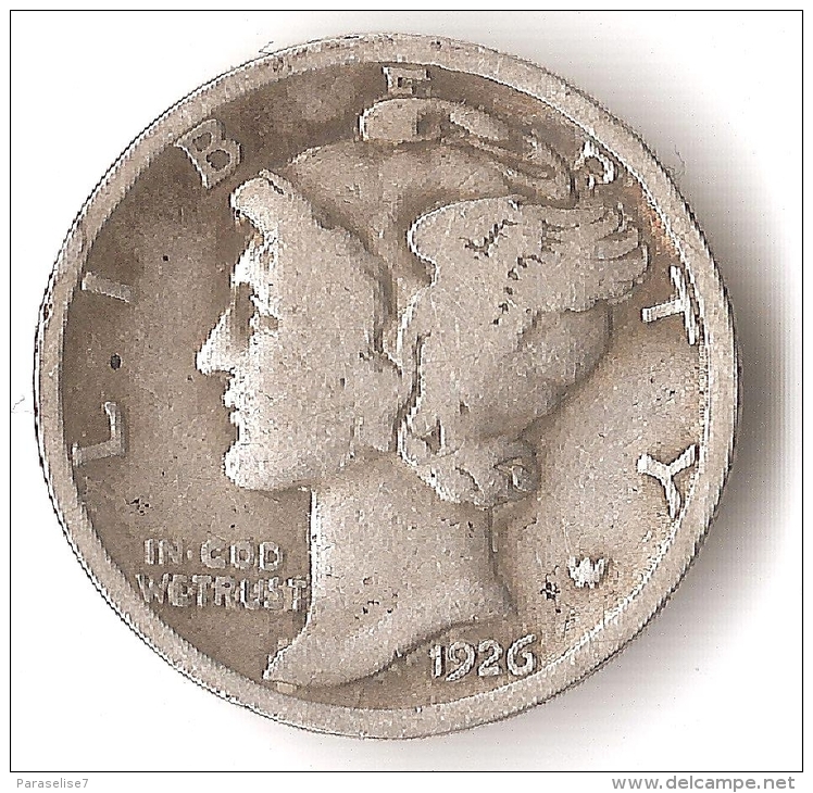 USA 10 CENTS  1926  ARGENT - 1916-1945: Mercury (kwik)