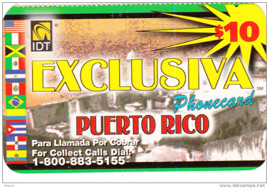 PUERTO RICO - IDT Prepaid Card, Exp.date 005/03, Used - Puerto Rico