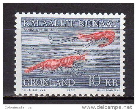 (SA0531) GREENLAND, 1982 (Northern Prawns). Mi # 133. MNH** Stamp - Nuevos