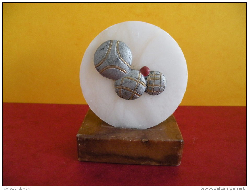 Trophée De Pétanque, Sculpture De 8,5 Cm Ht -Trophy Bowls, Sculpture 8,5 Cm Ht - Bowls - Pétanque
