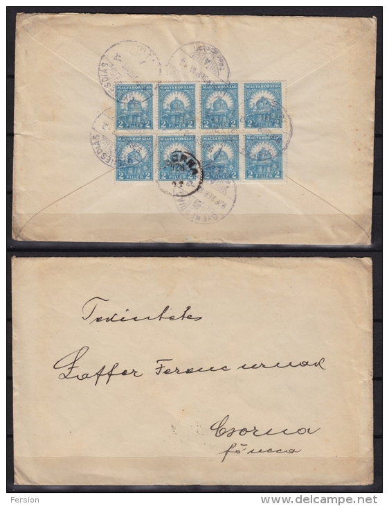 1928 Hungary - Gyenesdiás / Csorna -  Letter / Mail - Covers & Documents