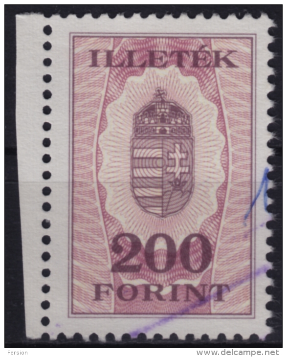 1991 Hungary - Revenue, Tax Stamp - 200 Ft - Used - Fiscaux