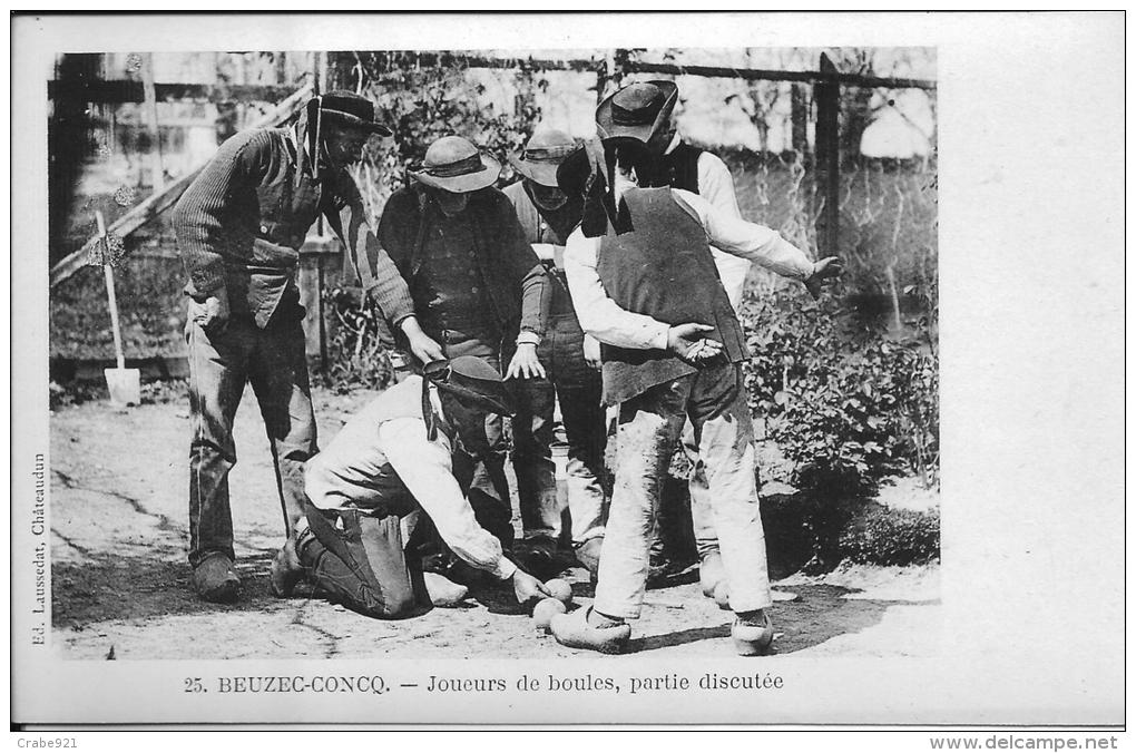 29 BEUZEC-CONCQ   CONCARNEAU  JOUEURS DE BOULES  PARTIE DISCUTEE - Beuzec-Cap-Sizun