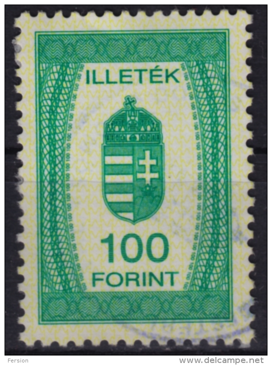 Hungary, Ungarn, Hongrie - Revenue Stamp - 100 Forint - Fiscale Zegels