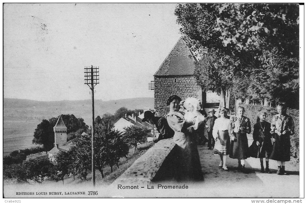 SUISSE  ROMONT  LA PROMENADE  FAMILLE PARENTS   BEBE ET LES ENFANTS - Romont