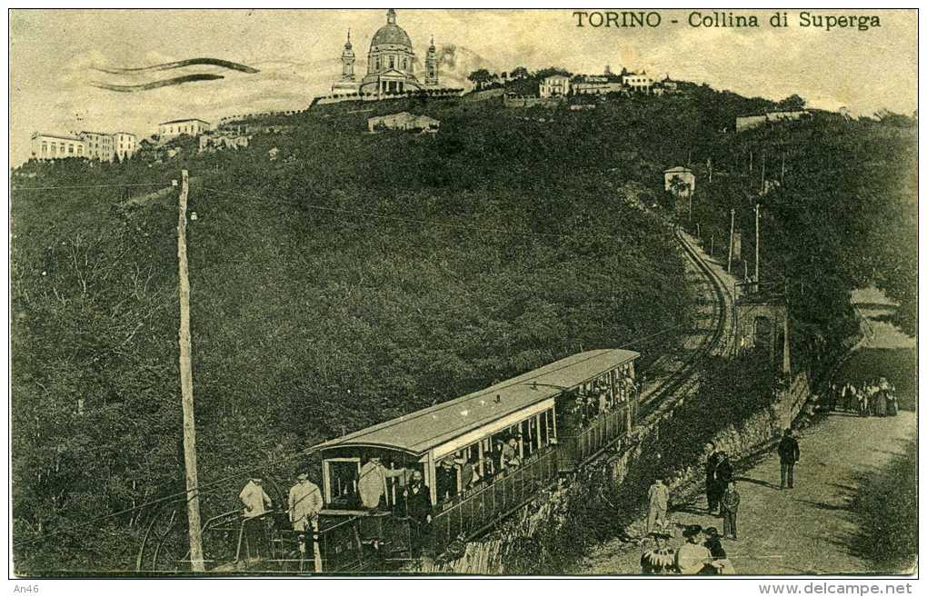 TORINO - COLLE DI SUPERGA - TRANVIA  - VG 1920 XSANREMO ORIGINALE D´EPOCA 100% - Churches