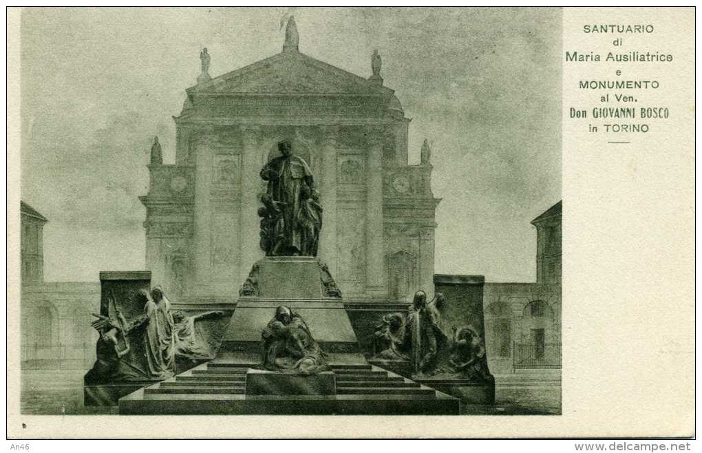 SANTUARIO DI MARIA AUSILIATRICE E MONUMENTO DON BOSCO  IN TORINO - VG 1922 IN BUSTA ORIGINALE D´EPOCA 100% - Autres Monuments, édifices