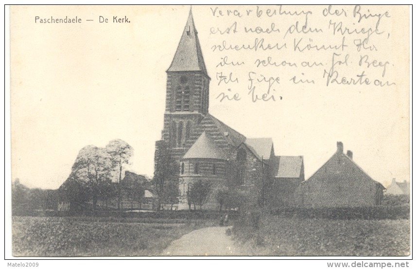 PASSENDALE (8980) Paschendaele De Kerk  ( Feld Post ) - Zonnebeke