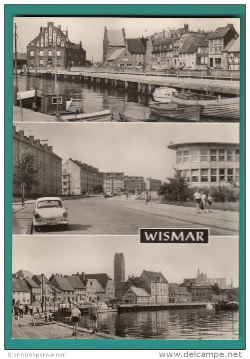 WISMAR  Alter Hafen, Rudolf Breitscheid Strabe, Anlegestelle Der WEIBEN FLOTTE  - (2 Scans)  Impeccable - Wismar
