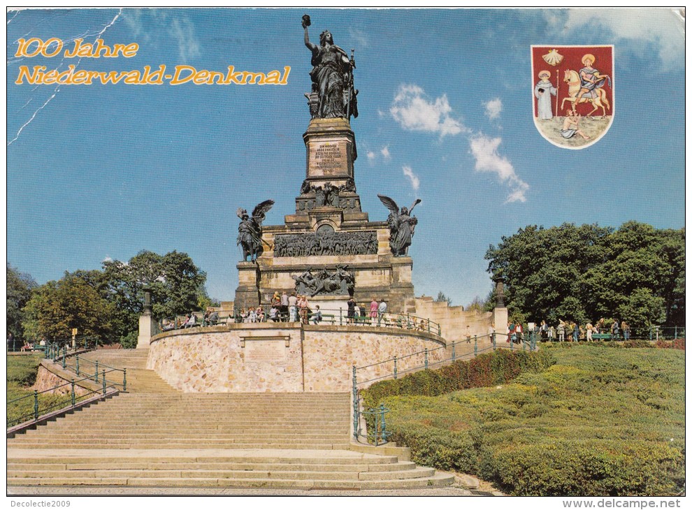 B73342 Rudesheim Am Rhein Niederwald Denkmal  2 Scans - Ruesselsheim