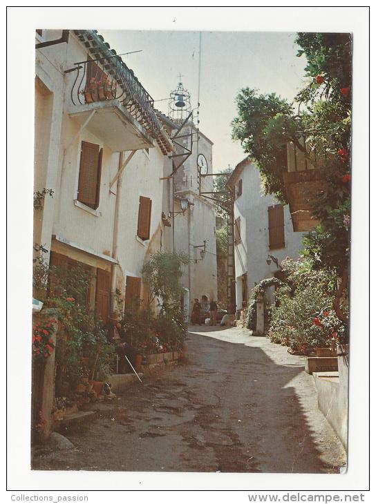 CP, 83, LA GARDE, Une Rue Fleurie, écrite, Voyagé En 1980 - La Garde Freinet