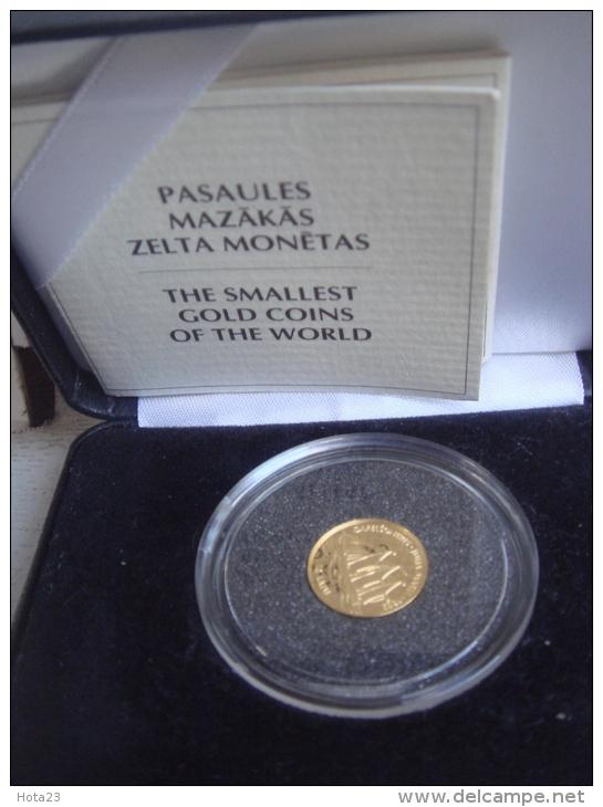 Latvia 10 Lats / Lati  Gold Coin 999 1/25 Oz. 1997  Year   Proof Sailing Ship 	 / Galleon Julija Marija  Very Rare Coin - Latvia