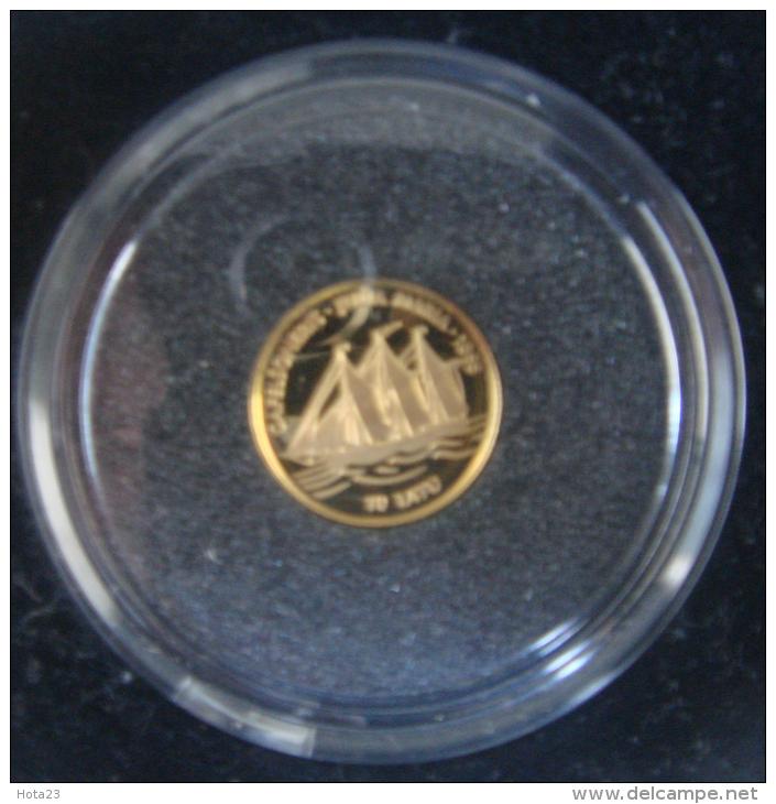 Latvia 10 Lats / Lati  Gold Coin 999 1/25 Oz. 1997  Year   Proof Sailing Ship 	 / Galleon Julija Marija  Very Rare Coin - Lettonie