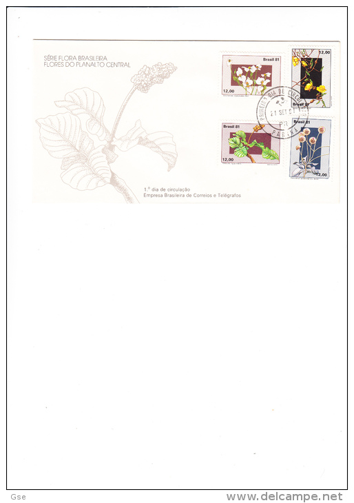 BRASILE  1981 - FDC - Yvert  1496/99  - Flora Brasiliana - FDC