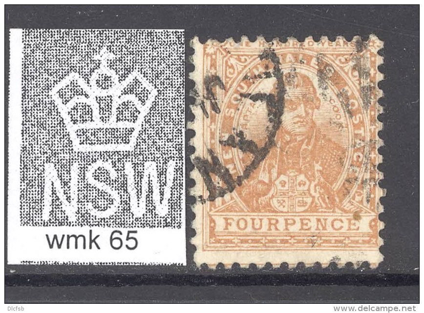 NEW SOUTH WALES, 1902 4d (wmk No. 65, Chalky) FU (wmk SG65), SG317,cat&pound;11 - Oblitérés
