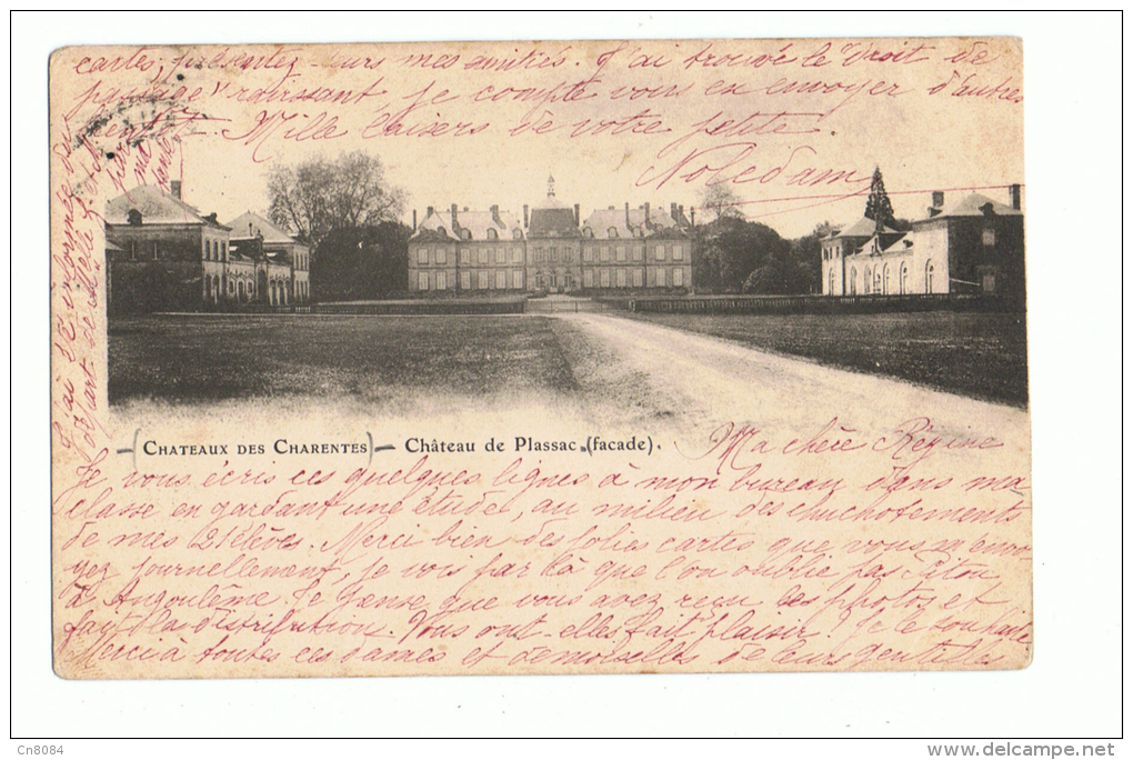 CHATEAU DE PLASSAC , FACADE  - 17 - PRES DE ST GENIS - Chateau Des Charentes  - CARTE PRECURSEUR - Autres & Non Classés