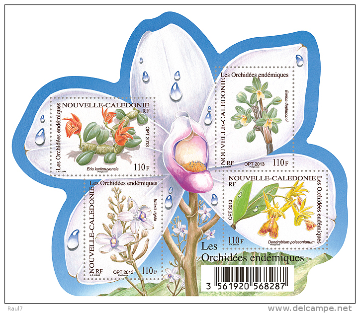 Nouvelle-Calédonie 2013 - Flore, Fleurs, Orchidées - BF Neufs // Mnh - Blocks & Sheetlets