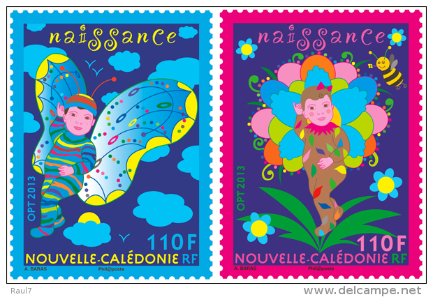 Nouvelle-Calédonie 2013 - Timbres Naissance - 2val Neufs // Mnh - Ongebruikt