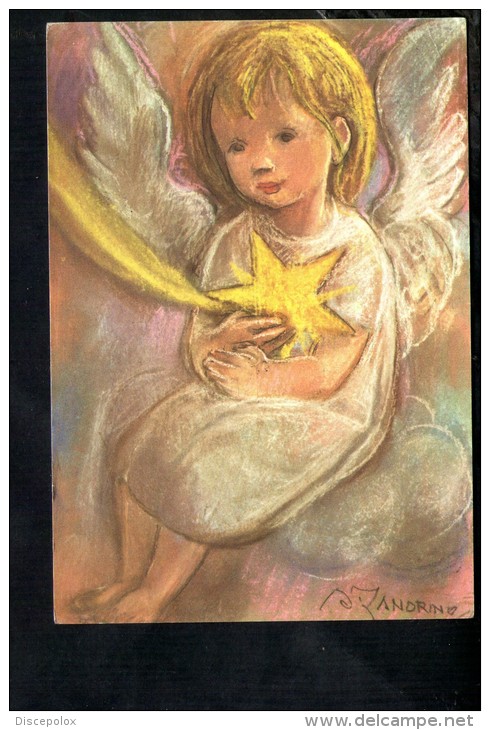 H2501 Illustratore, Illustrazione Di A. Zandrino: Bambino Angelo, Enfant, Kinder, Child - Illustration - Used 1976 - Zandrino
