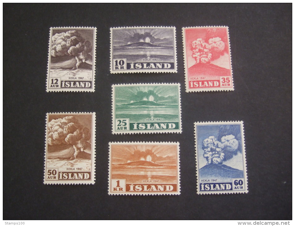 ICELAND  1948   YVERT 208 / 214   MNH **   (S49-NVT) - Neufs