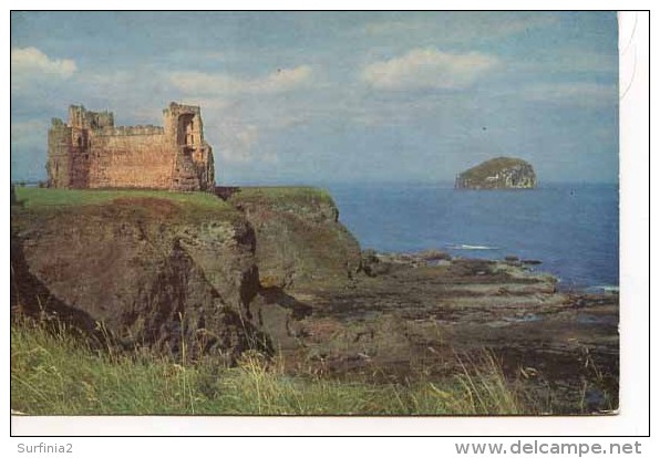 EAST LOTHIAN - Tantallon Castle And The Bass Rock Near North Berwick By W S Thomson M208 - East Lothian