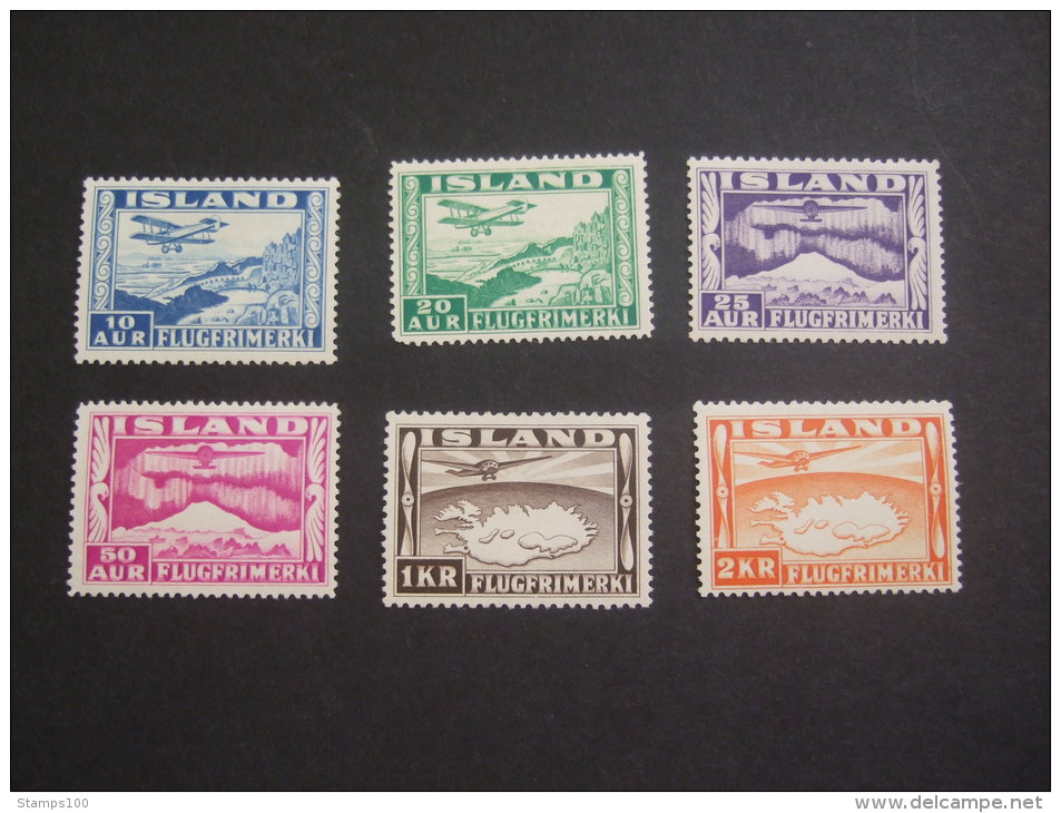ICELAND  1934   YVERT A15/20    MNH **   (S49-NVT) - Airmail
