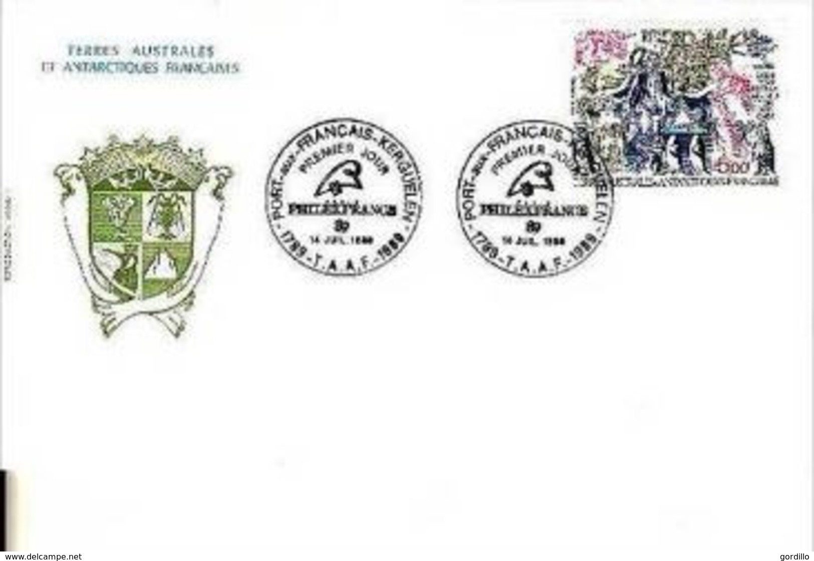 FDC TAAF Philexfrance 1989 . Dumont D'Urville. - FDC