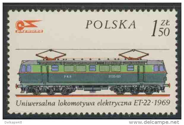 Poland Polska Polen 1976 Mi 2430 YT 2265 ** Polish “Universal” Electric Locomotive No. ET22-001 (1969) - Treinen