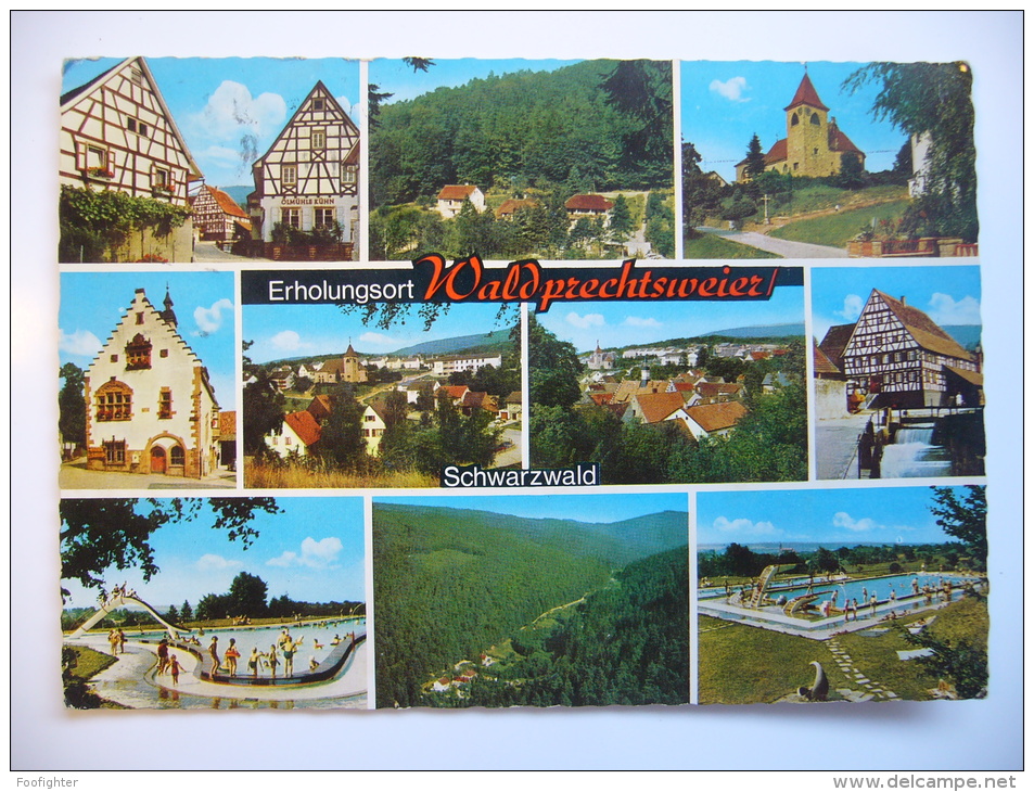 WALDPRECHTSWEIER Schwarzwald - Waldcafé Restaurant Pension STANDKE Mehrbildkarte 1969 Used Stamp - Karlsruhe