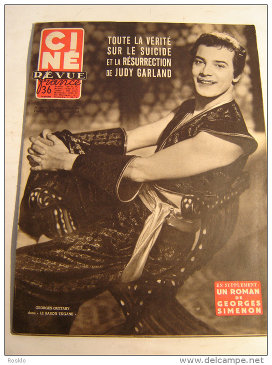 REVUE / CINE REVUE / N°  46 DE 1954 / GEORGES GUETARY  + LA RESURRECTION DE JUDY GARLAND - Revistas