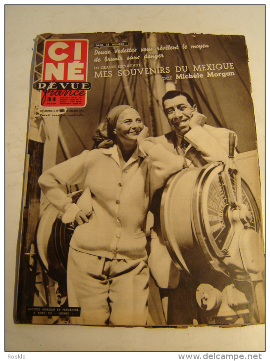 REVUE / CINE REVUE / N°  28 DE 1953 / MICHELE MORGAN + FERNANDEL / + - Magazines