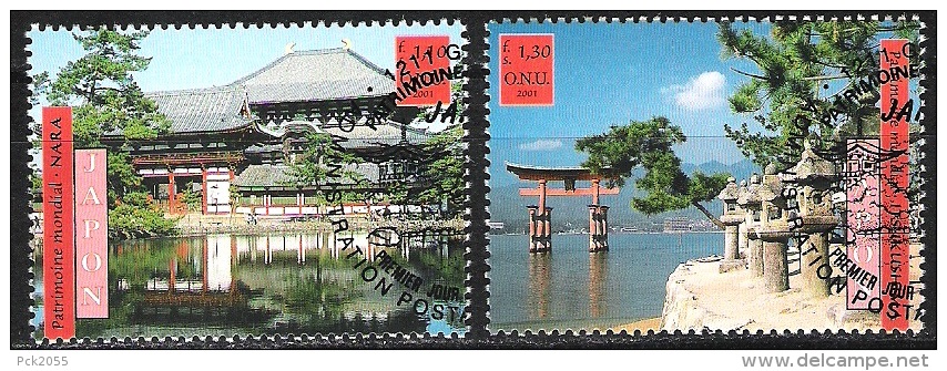 UNO Genf 2001   Mi-Nr.415-416   O ESST. Kultur Und Naturerbe Der Menschheit  Japan ( 112 ) - Used Stamps