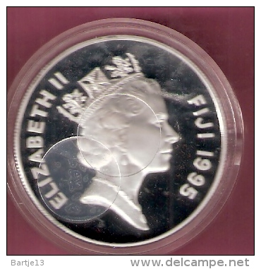 FIJI 10 DOLLAR 1995 OLYMPIC GAMES 1996 SILVER PROOF SAILING - Fidji