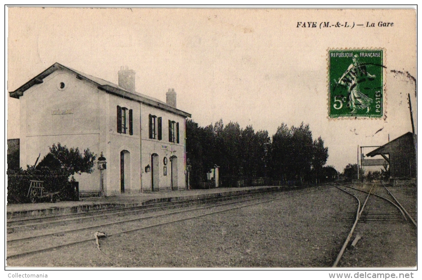 Maine&amp;LOIRE    4 CP        Faye La Gare      Gouis          Saumur Quai De Limoges      Souvenir D'Angers - Andere & Zonder Classificatie