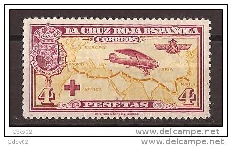 ES348-L875TESSC.España.Spain   Espagne. 1ª  CRUZ ROJA ESPAÑOLA  AEREA.1926 (Ed 348*).levisima Charnela.EXCELENTE - Altri & Non Classificati