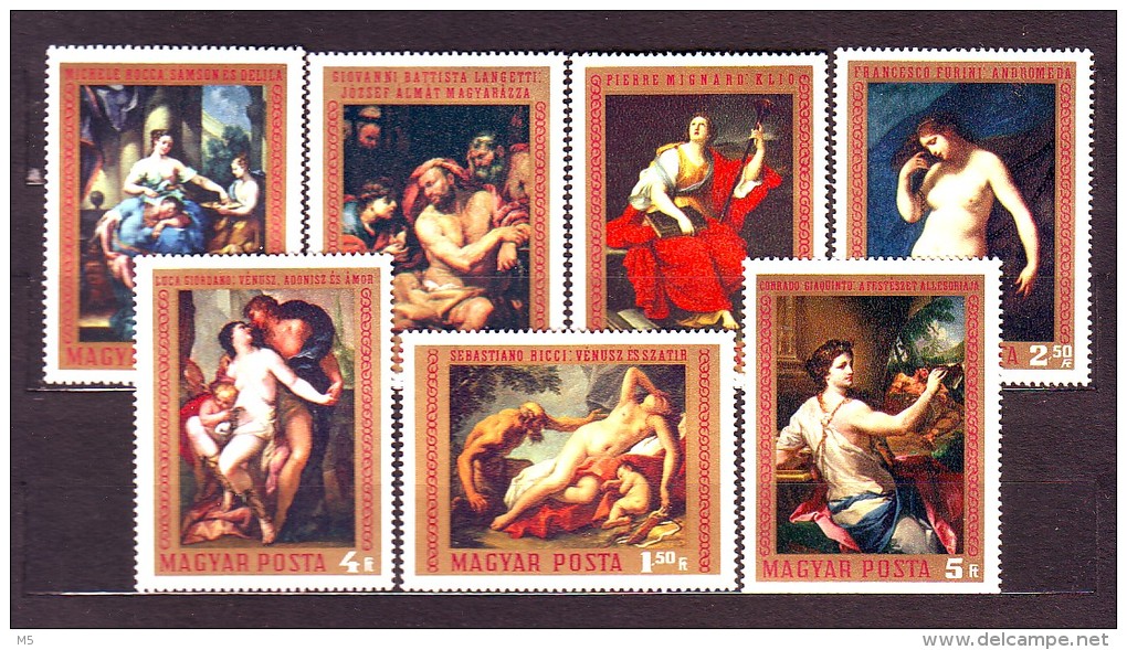 HUNGARY - PAINTING - MNH - 2586-2592 - Desnudos