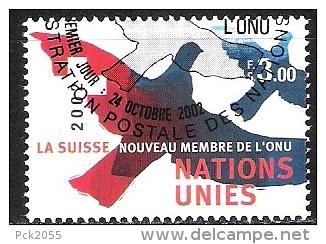 UNO Genf 2002   Mi-Nr.458  O ESST.Aufnahme Der Schweiz In Die UNO ( 241) - Used Stamps