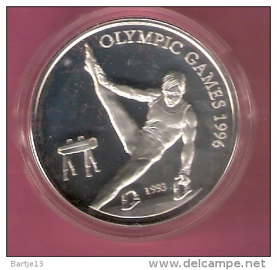 SAMOA 10 DOLLAR 1993  OLYMPIC GAMES 1996 SILVER PROOF HORSE - Samoa