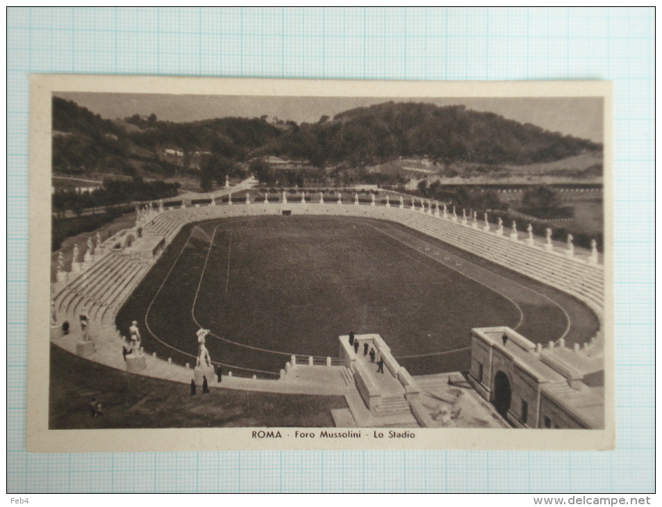 ROMA FORO MUSSOLINI LO STADIO ANIMATA Timbro-FP - VIAGGIATA 1940 (laz2135) - Stades & Structures Sportives
