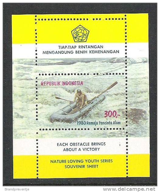 Indonesia - ZB 988 / Scott 1072A (mint)    Sport - Rafting