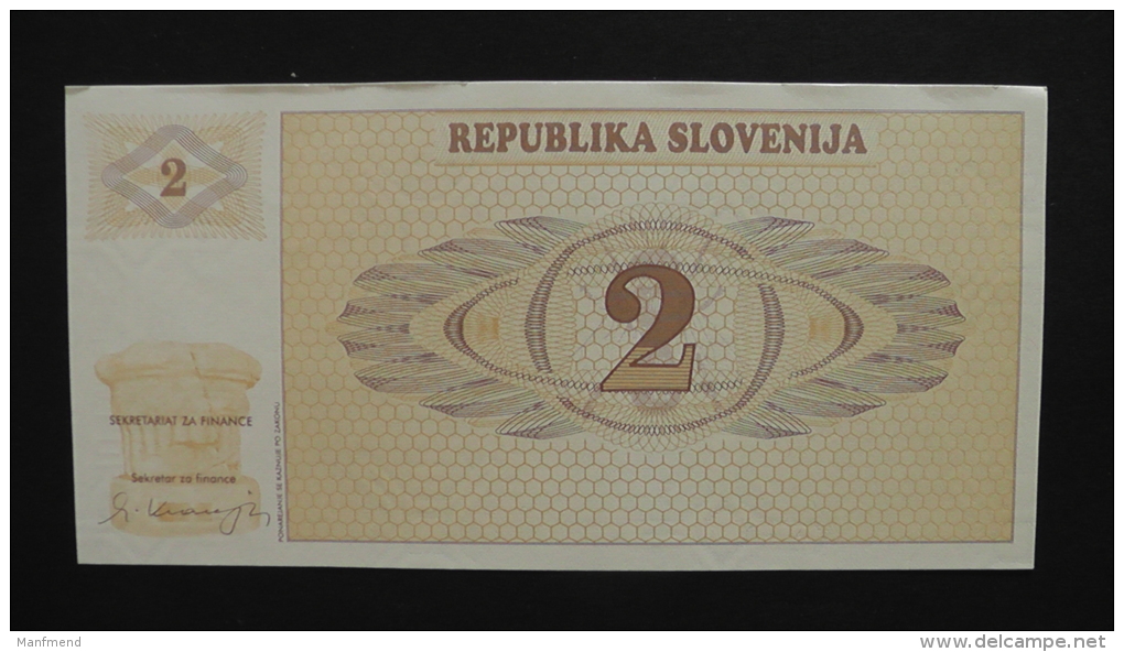 Slovenia - P 2a - 2 Tolarjev - 1990 - P 2a - XF+ - Look Scan - Slowenien